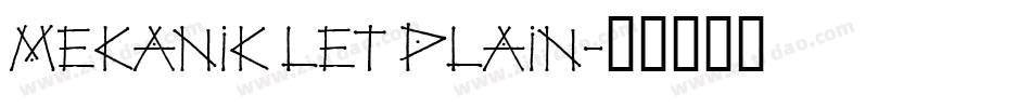 Mekanik LET Plain字体转换